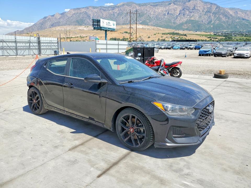 2020 Hyundai Veloster VIN KMHTH6AB4LU021872 COPART salvage auction — REAR END, Ut - Certificate Of Title, sold $1,750 on 2026-07-20 (photo 4)