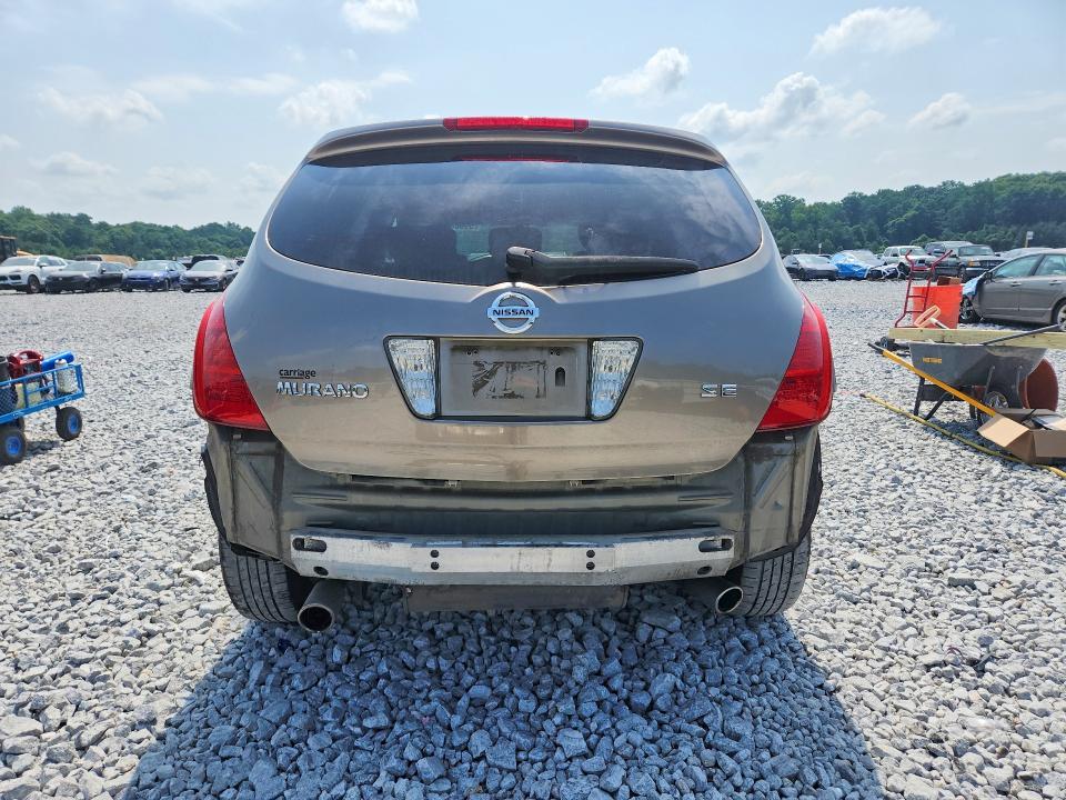2003 Nissan Murano VIN JN8AZ08T73W107013 COPART salvage auction — REAR END, Ga - Cert Of Title-Salvage, sold $275 on 2026-07-28 (photo 6)