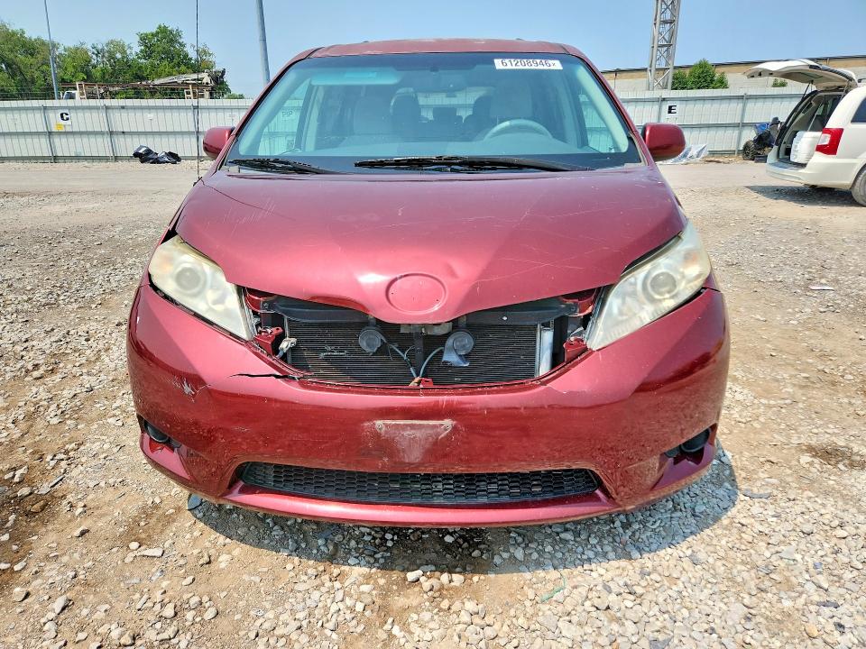 2011 Toyota Sienna VIN 5TDKK3DC9BS031644 COPART salvage auction — FRONT END, Oh - Certificate Of Title, sold $1,300 on 2026-07-24 (photo 5)