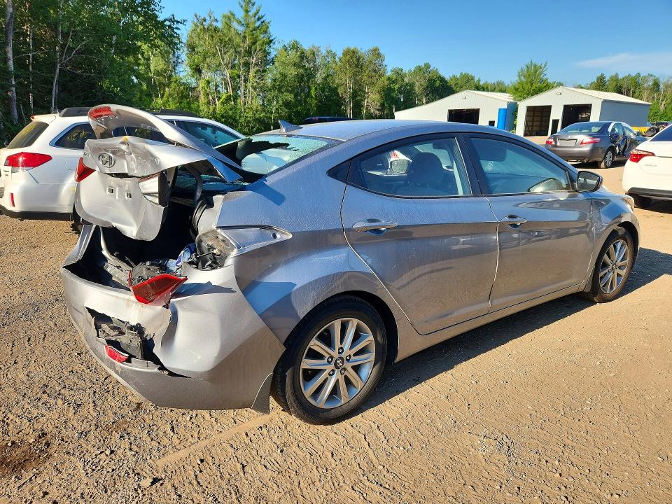 2015 Hyundai Elantra VIN KMHDH4AE8FU414541 COPART salvage auction — REAR END, On - Permit Salvage, sold $500 on 2026-07-23 (photo 3)