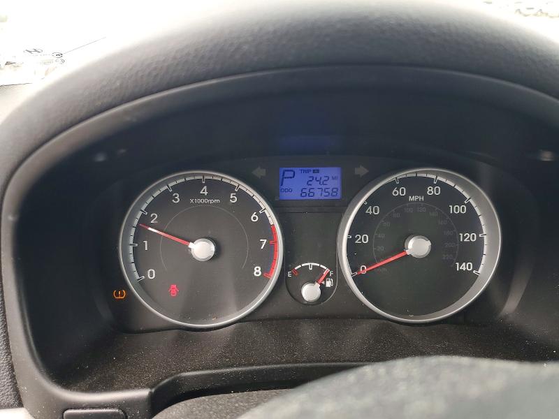2010 Hyundai Accent VIN KMHCN4AC6AU428708 COPART salvage auction — FRONT END, OH - CERT OF TITLE-SALVAGE, sold $650 on 2026-07-17 (photo 9)