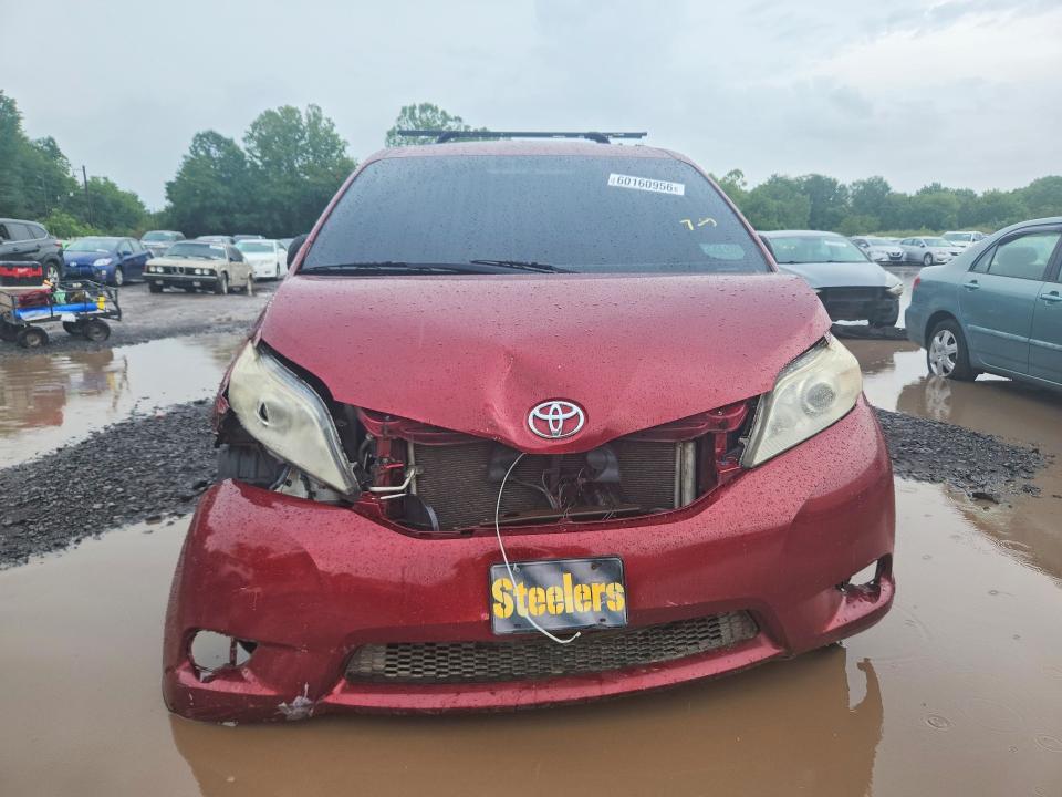 2012 Toyota Sienna VIN 5TDKA3DC4CS016358 COPART salvage auction — FRONT END, Salvage Title, sold $900 on 2026-07-20 (photo 5)