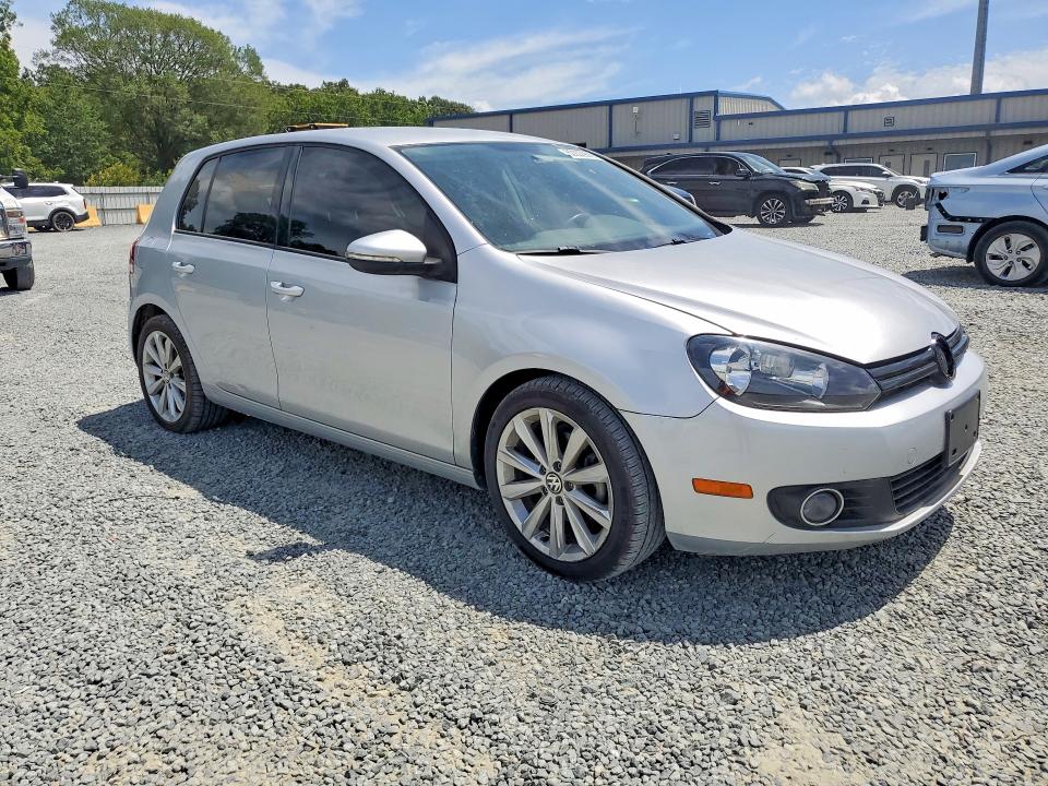 2014 Volkswagen Golf VIN WVWDM7AJ3EW003095 COPART salvage auction — DAMAGE HISTORY, NC - DEALER ONLY SALVAGE TITLE, sold $175 on 2026-07-30 (photo 4)