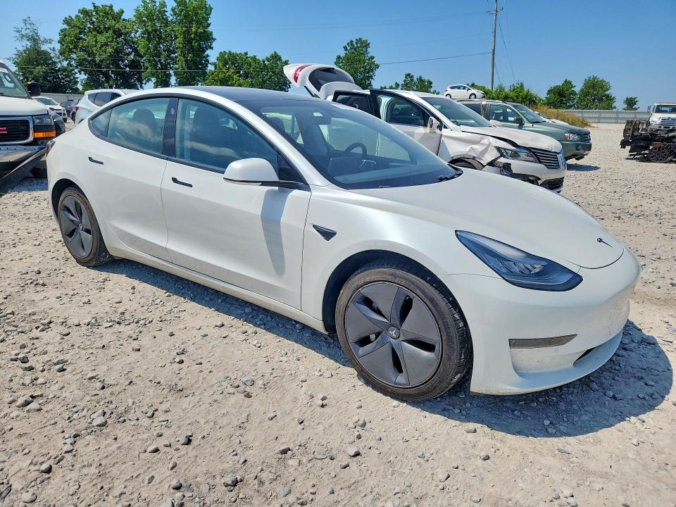 2020 Tesla VIN 5YJ3E1EBXLF735332 COPART salvage auction — SIDE, Mi - Certificate Of Title, sold $10,800 on 2026-07-30 (photo 4)