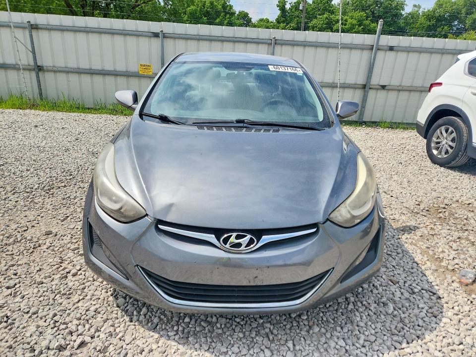 2016 Hyundai Elantra VIN KMHDH4AE1GU624738 COPART salvage auction — FRONT END, Oh - Cert Of Title-Rebuilt Salvage, sold $1,700 on 2026-07-31 (photo 5)