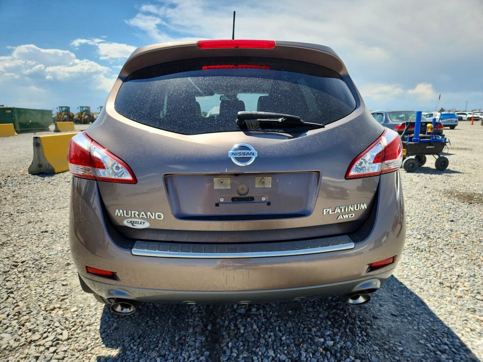 2013 Nissan Murano VIN JN8AZ1MW8DW309110 COPART salvage auction — HAIL, CO - CERTIFICATE OF TITLE, sold $1,000 on 2026-07-30 (photo 6)