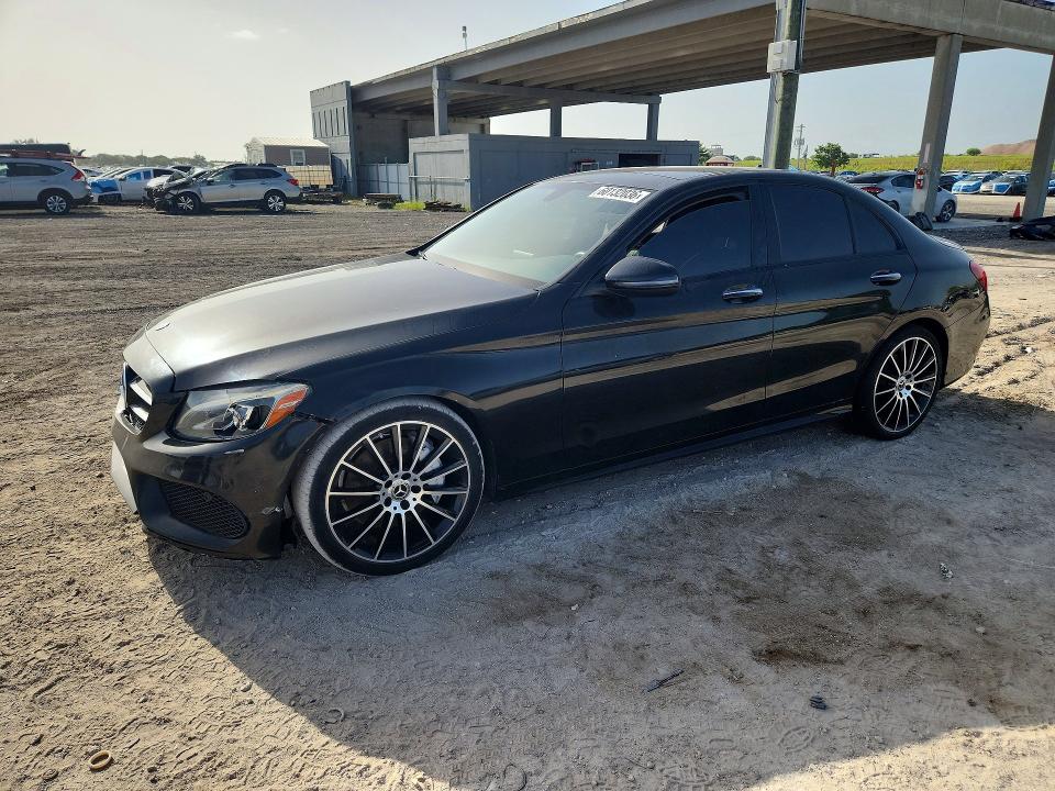 2018 Mercedes-benz C-klasse VIN WDDWF4JB0JR407092 COPART salvage auction — FRONT END, Fl - Certificate Of Title, sold $12,600 on 2026-07-28 (photo 1)