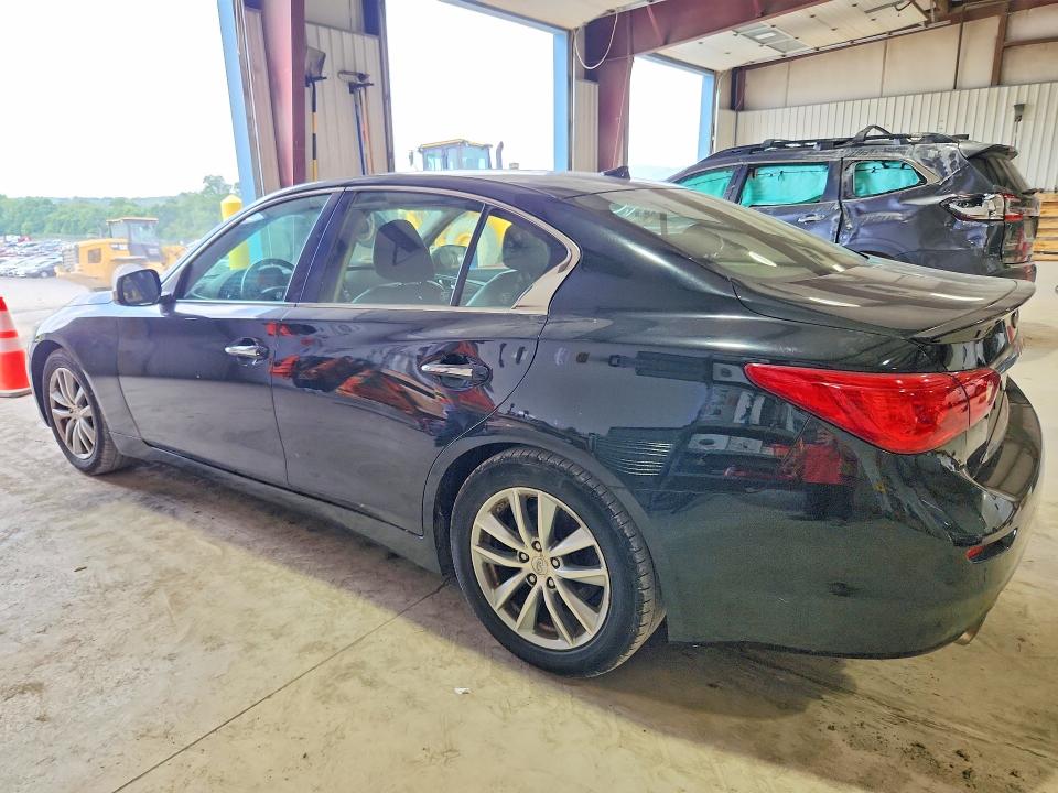 2014 Infiniti Q50 VIN JN1BV7APXEM671631 COPART salvage auction — FRONT END, Pa - Certificate Of Salvage, sold $2,800 on 2026-07-10 (photo 2)