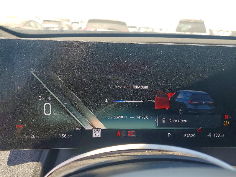 2022 BMW Ix VIN WB523CF00NCJ80011 COPART salvage auction — FRONT END, Ca - Salvage Certificate, sold $17,800 on 2026-07-30 (photo 9)