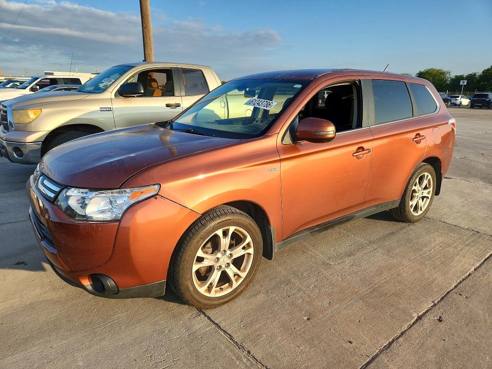2014 Mitsubishi Outlander VIN JA4JZ4AX8EZ018787 COPART salvage auction — HAIL, Tx - Certificate Of Title, sold $700 on 2026-07-27 (photo 1)