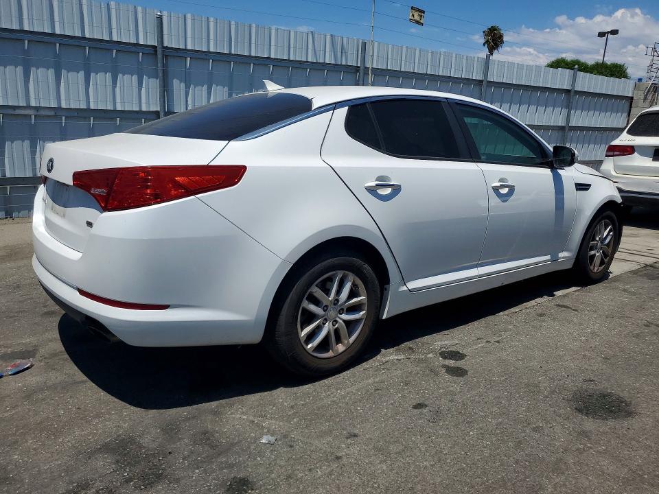 2013 Kia Optima VIN KNAGM4A74D5312690 COPART salvage auction — FRONT END, Ca - Salvage Certificate, sold $950 on 2026-07-30 (photo 3)