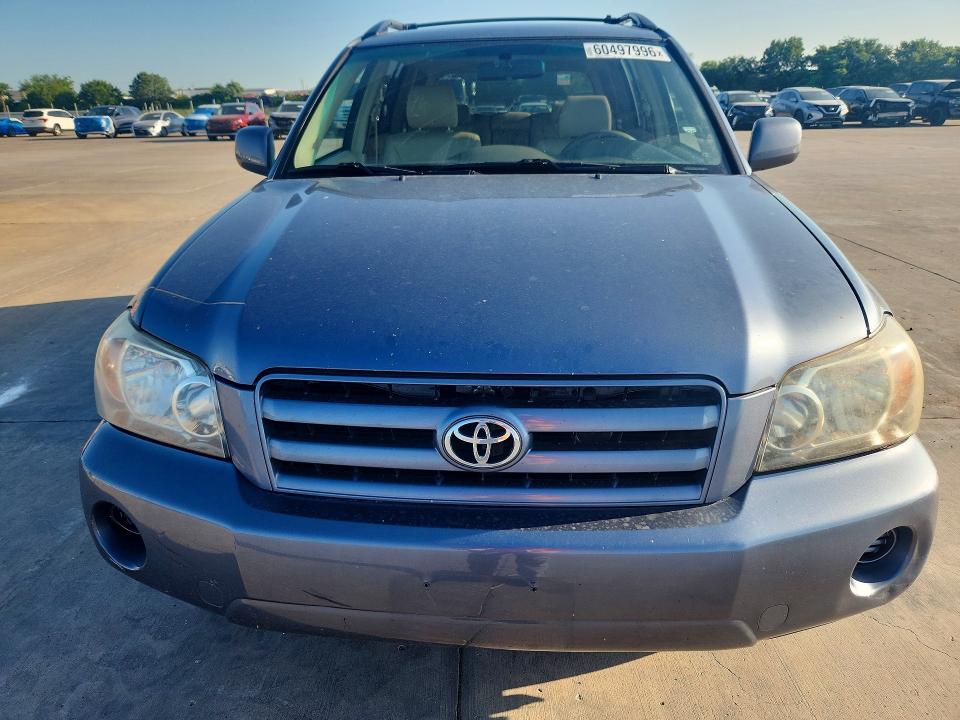 2006 Toyota Highlander VIN JTEGP21A760097943 COPART salvage auction — FRONT END, Tx - Certificate Of Title, sold $900 on 2026-07-18 (photo 5)