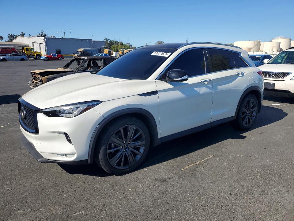 2020 Infiniti Qx50 VIN 3PCAJ5M38LF108956 COPART salvage auction — FRONT END, Ca - Salvage Certificate, sold $70 on 2026-07-29 (photo 1)