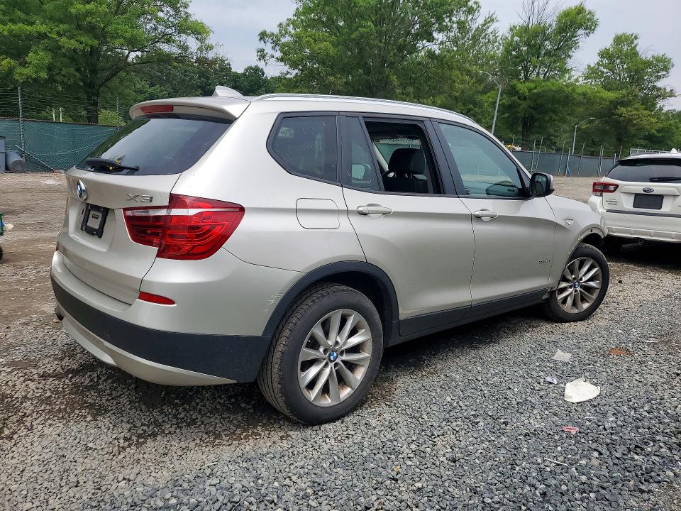 2014 BMW X3 VIN 5UXWX9C55E0D41419 COPART salvage auction — FRONT END, Md - Cert Of Salvage < 75% Damage, sold $925 on 2026-07-28 (photo 3)