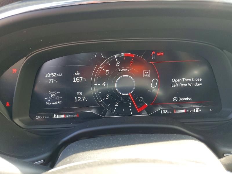 2024 Cadillac Ct5-v VIN 1G6D25R6XR0860861 COPART salvage auction — FRONT END, Va - Cert Of Title - Salvage, sold $55,000 on 2026-08-26 (photo 9)