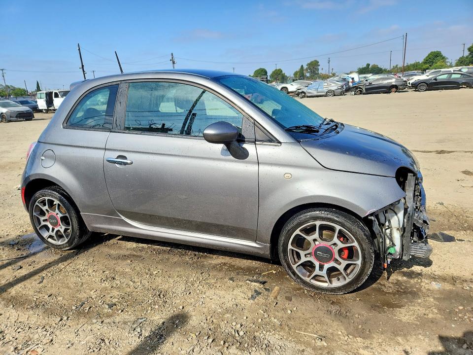 2012 Fiat 500 VIN 3C3CFFBR2CT287606 COPART salvage auction — FRONT END, Ca - Salvage Certificate, sold $450 on 2026-08-10 (photo 4)