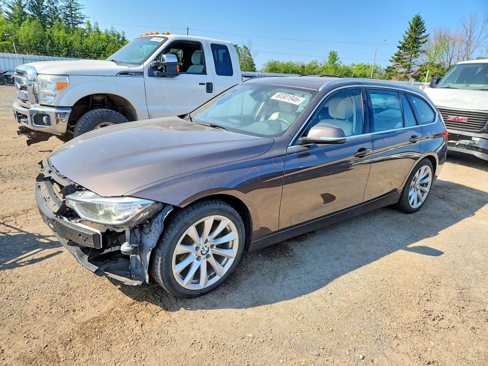 2014 BMW 3er VIN WBA3G7C50EF186259 COPART salvage auction — FRONT END, On - Permit No Brand - Unfit, sold $425 on 2026-07-23 (photo 1)