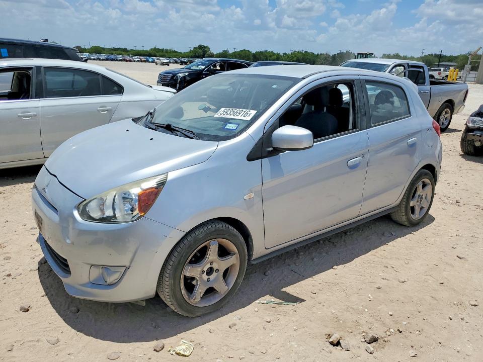 2015 Mitsubishi Mirage VIN ML32A3HJXFH059865 COPART salvage auction — FRONT END, Tx - Salvage Vehicle Title, sold $25 on 2026-07-23 (photo 1)