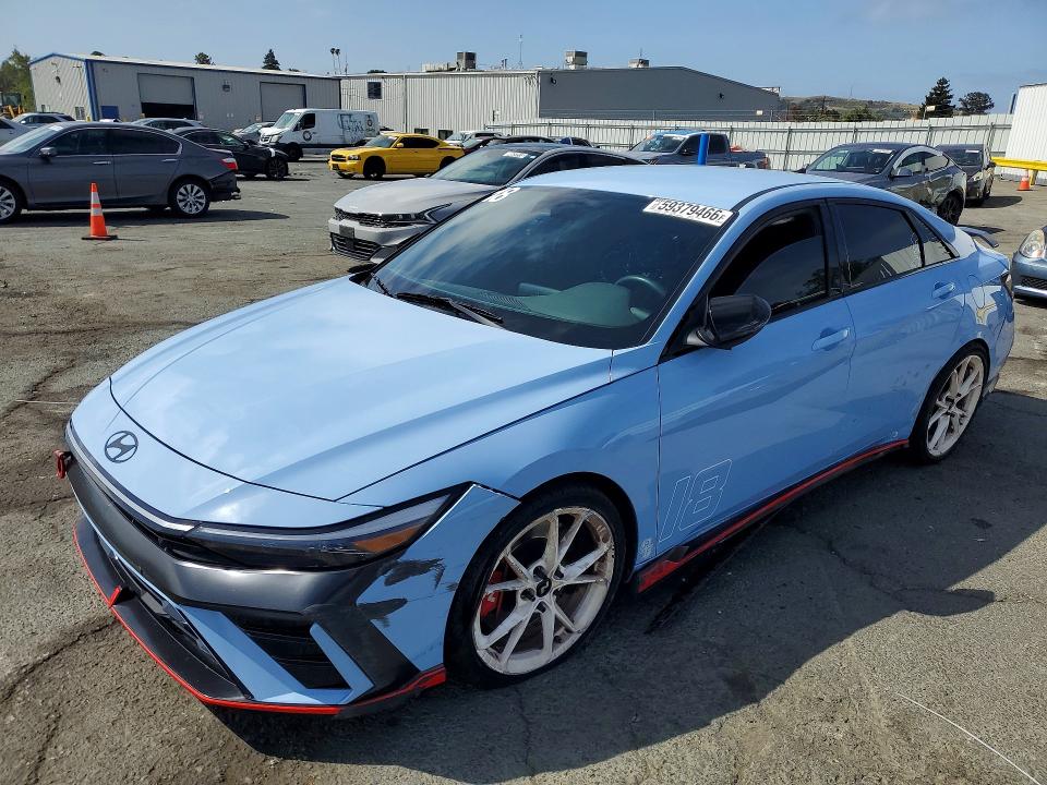 2025 Hyundai Elantra VIN KMHLW4DK7SU027668 COPART salvage auction — SIDE, Ca - Salvage Certificate, sold $10,000 on 2026-08-21 (photo 1)