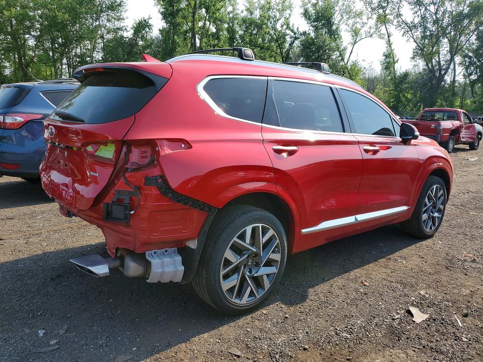 2021 Hyundai Santa fe VIN 5NMS5DAL9MH347536 COPART salvage auction — REAR END, Ct - Cert Of Title-Salvage, sold $7,300 on 2026-08-21 (photo 3)