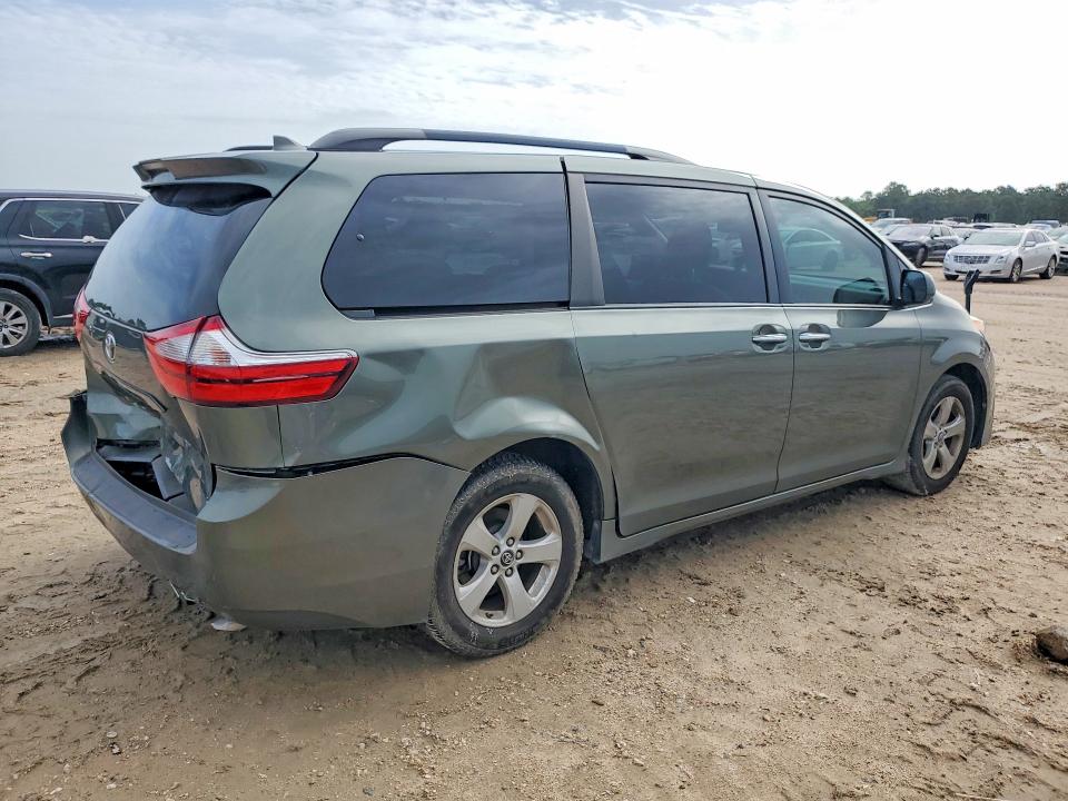 2019 Toyota Sienna VIN 5TDKZ3DC6KS981830 COPART salvage auction — REAR END, Tx - Salvage Vehicle Title, sold $4,600 on 2026-07-28 (photo 3)