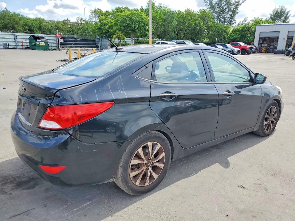 2017 Hyundai Accent VIN KMHCT4AE0HU354929 COPART salvage auction — REAR END, FL - CERTIFICATE OF TITLE, sold $1,150 on 2026-07-27 (photo 3)