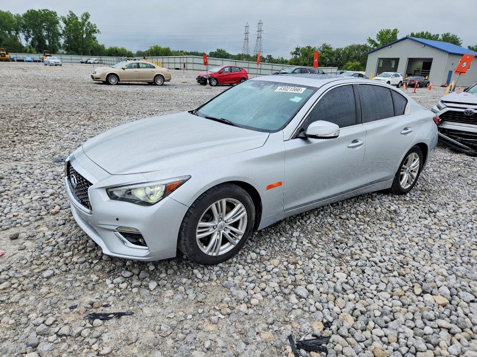 2019 Infiniti Q50 VIN JN1EV7AP5KM519040 COPART salvage auction — DAMAGE HISTORY, OH - CERTIFICATE OF TITLE, sold $2,700 on 2026-07-31 (photo 1)
