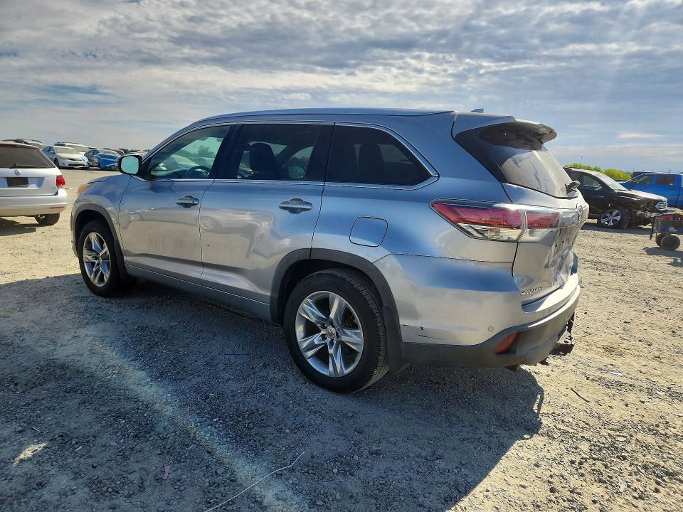 2015 Toyota Highlander VIN 5TDDKRFH8FS153311 COPART salvage auction — REAR END, Ca - Salvage Certificate, sold $4,750 on 2026-07-30 (photo 2)