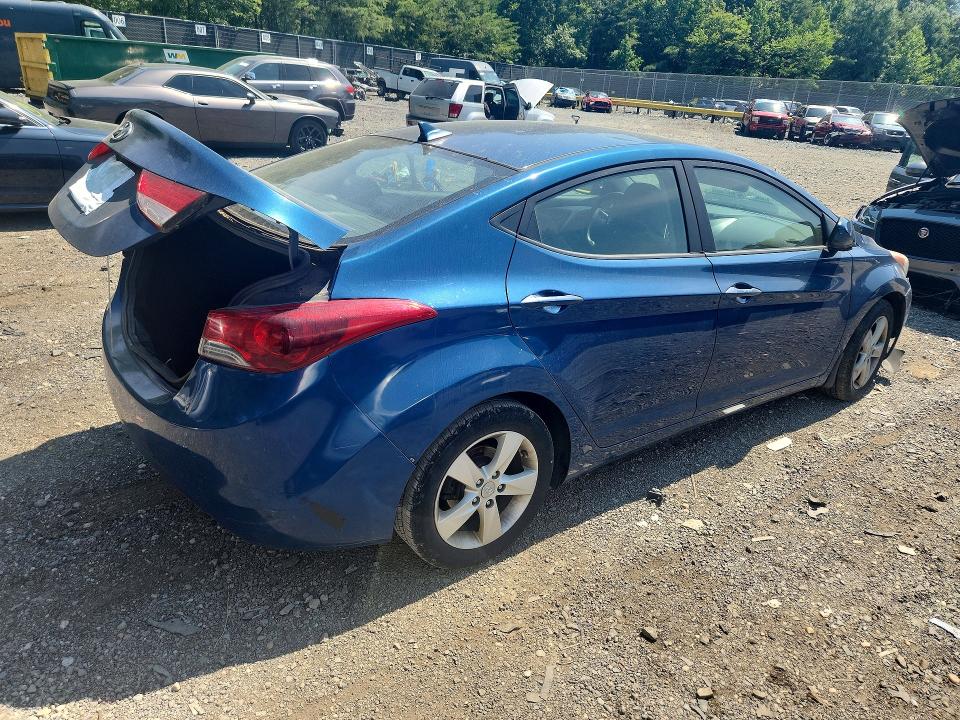 2013 Hyundai Elantra VIN KMHDH4AE4DU955485 COPART salvage auction — REAR END, MD - CERT OF SALVAGE > 75% DAMAGE (P), sold $500 on 2026-07-28 (photo 3)