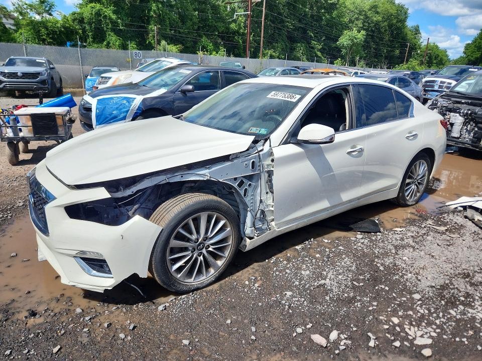 2018 Infiniti Q50 VIN JN1EV7AR8JM440638 COPART salvage auction — VANDALISM, Pa - Certificate Of Salvage, sold $15 on 2026-07-29 (photo 1)