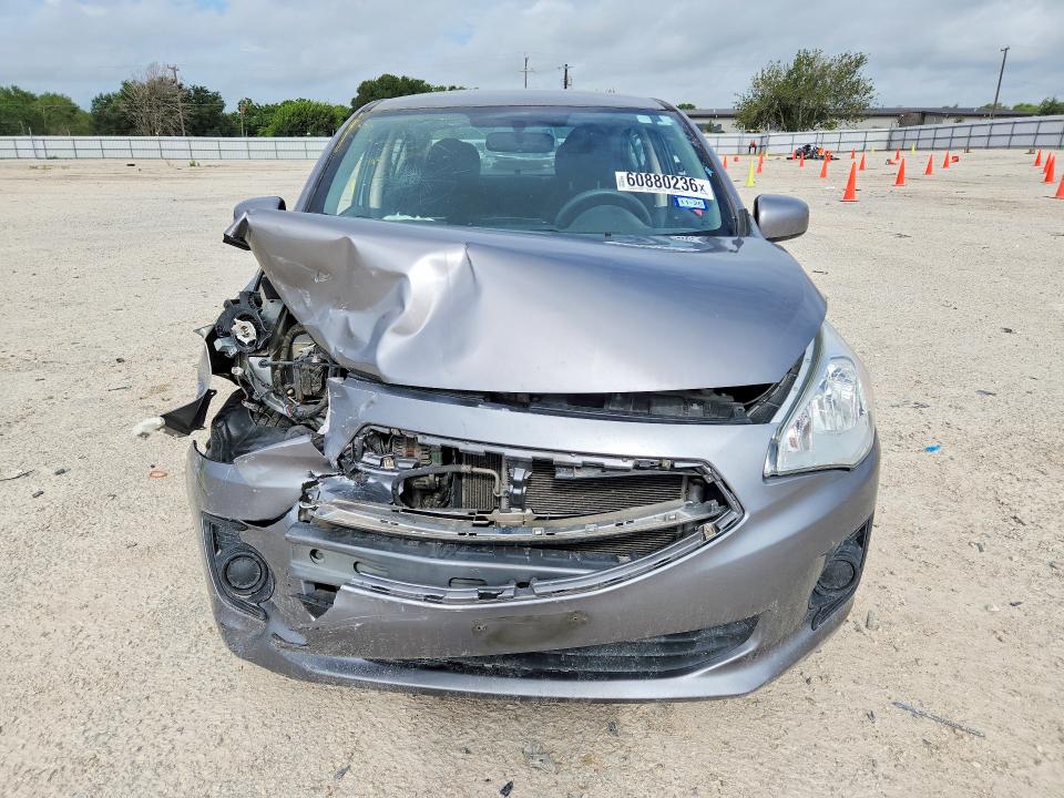 2019 Mitsubishi Mirage VIN ML32F3FJ9KHF18918 COPART salvage auction — FRONT END, Tx - Salvage Vehicle Title, sold $325 on 2026-07-23 (photo 5)