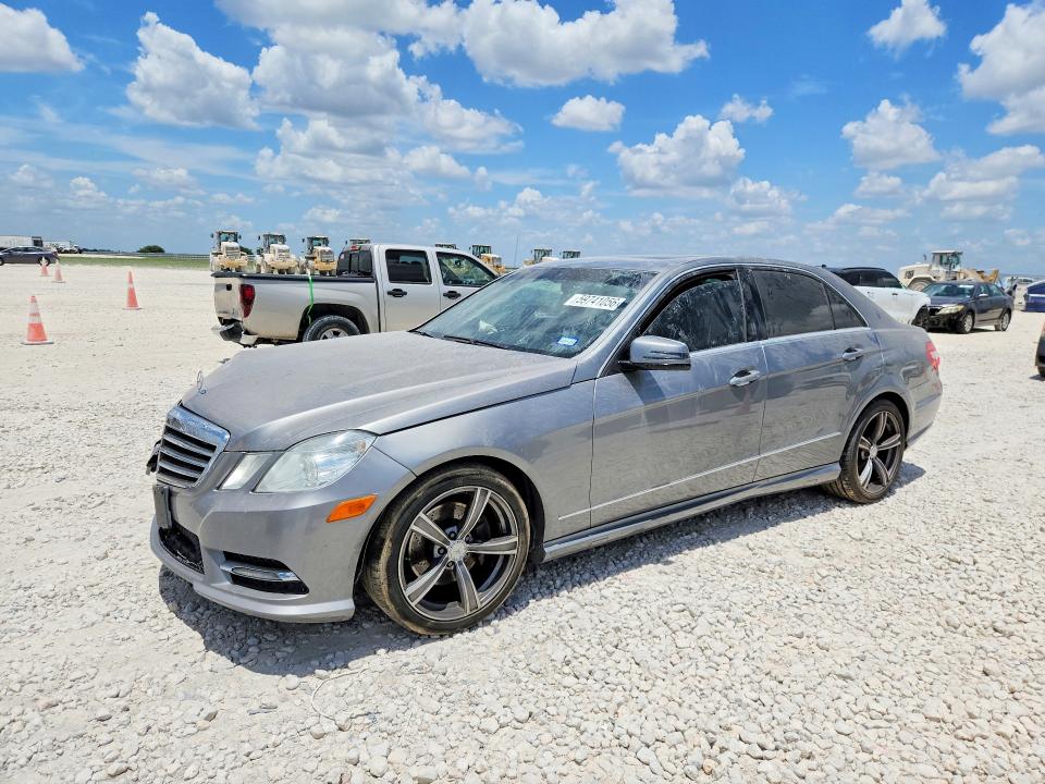 2013 Mercedes-benz E-klasse VIN WDDHF5KB0DA706548 COPART salvage auction — FRONT END, TX - SALVAGE VEHICLE TITLE (P), sold $850 on 2026-07-16 (photo 1)