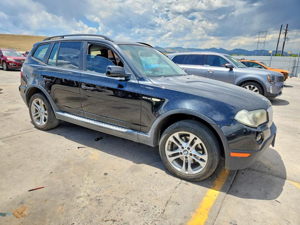 2007 BMW X3 VIN WBXPC93427WF14793 COPART salvage auction — HAIL, Co - Certificate Of Title, sold $1,100 on 2026-07-20 (photo 4)