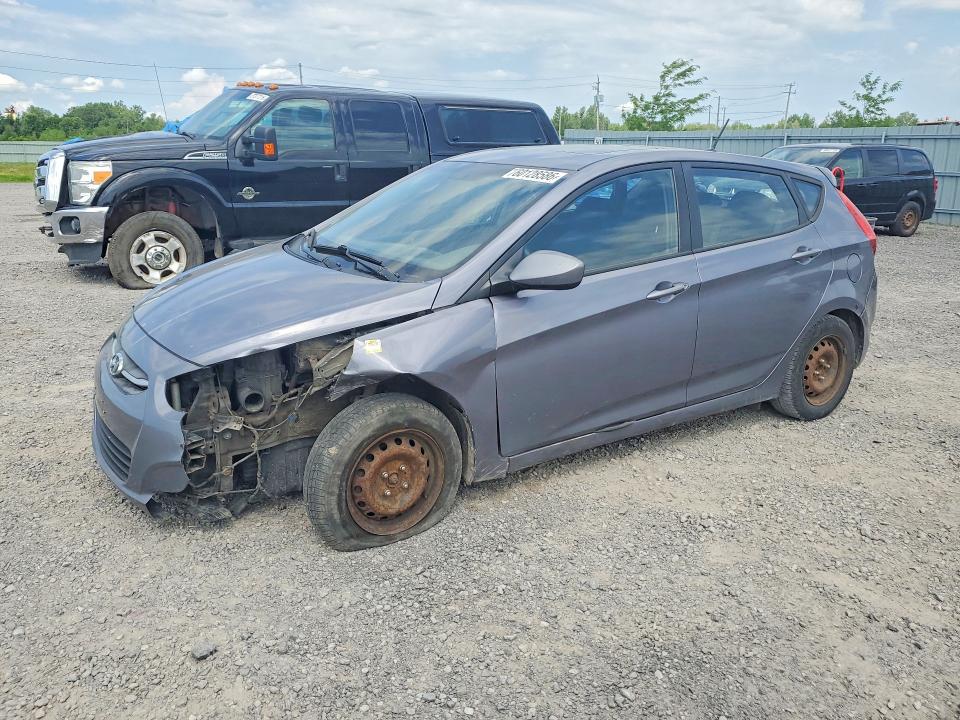 2016 Hyundai Accent VIN KMHCT5AE5GU259397 COPART salvage auction — FRONT END, ON - PERMIT NO BRAND - UNFIT, sold $225 on 2026-07-21 (photo 1)