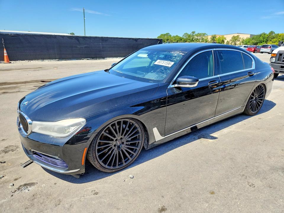 2016 BMW 7er VIN WBA7F2C57GG419252 COPART salvage auction — MINOR DENT/SCRATCHES, Fl - Certificate Of Title, sold $7,300 on 2026-07-23 (photo 1)