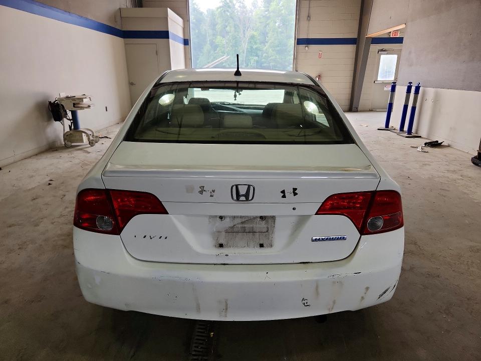 2007 Honda Civic hybrid VIN JHMFA36217S014388 COPART salvage auction — FRONT END, Va - Certificate Of Title, sold $350 on 2026-07-31 (photo 6)