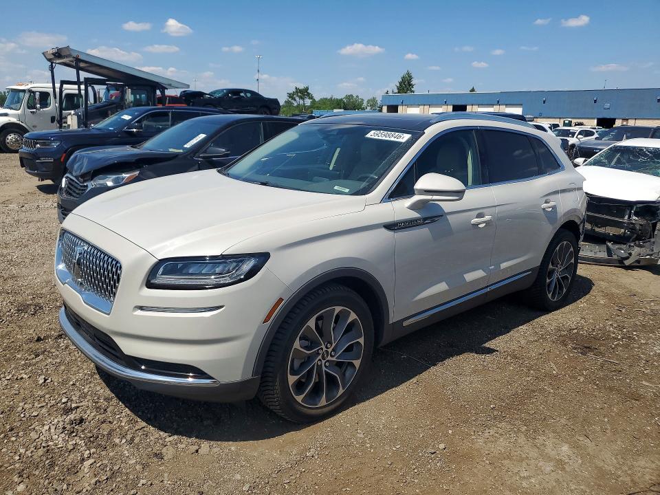 2021 Lincoln Nautilus VIN 2LMPJ8KP8MBL18456 COPART salvage auction — REAR END, Mi - Certificate Of Title, sold $14,600 on 2026-07-17 (photo 1)