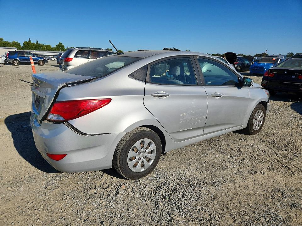 2017 Hyundai Accent VIN KMHCT4AE5HU312871 COPART salvage auction — FRONT END, Ca - Salvage Certificate, sold $150 on 2026-07-28 (photo 3)
