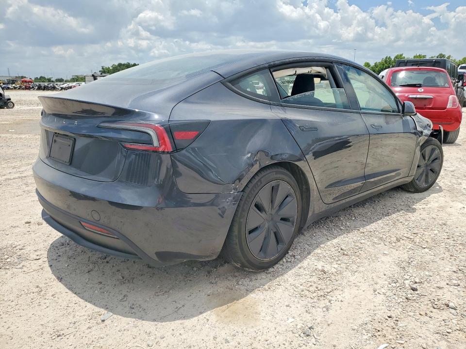 2025 Tesla Model 3 VIN 5YJ3E1EA7SF953332 COPART salvage auction — FRONT END, Tx - Salvage Vehicle Title, sold $7,900 on 2026-07-28 (photo 3)