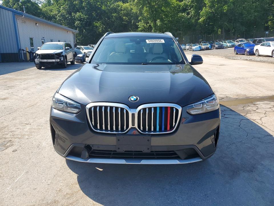2022 BMW X3 VIN WBX57DP06NN172917 COPART salvage auction — FRONT END, In - Certificate Of Title (P), sold $1,200 on 2026-07-23 (photo 5)