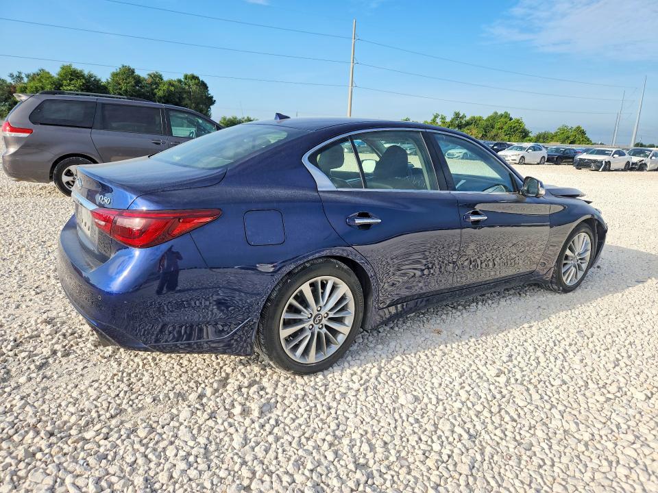 2021 Infiniti Q50 VIN JN1EV7BP5MM701922 COPART salvage auction — FRONT END, Tx - Salvage Vehicle Title, sold $5,800 on 2026-07-16 (photo 3)
