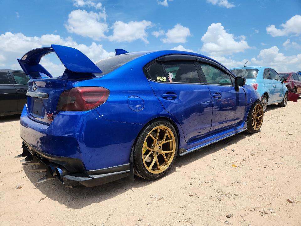 2019 Subaru Wrx VIN JF1VA2S64K9819548 COPART salvage auction — FRONT END, Tx - Salvage Vehicle Title, sold $7,500 on 2026-07-16 (photo 3)