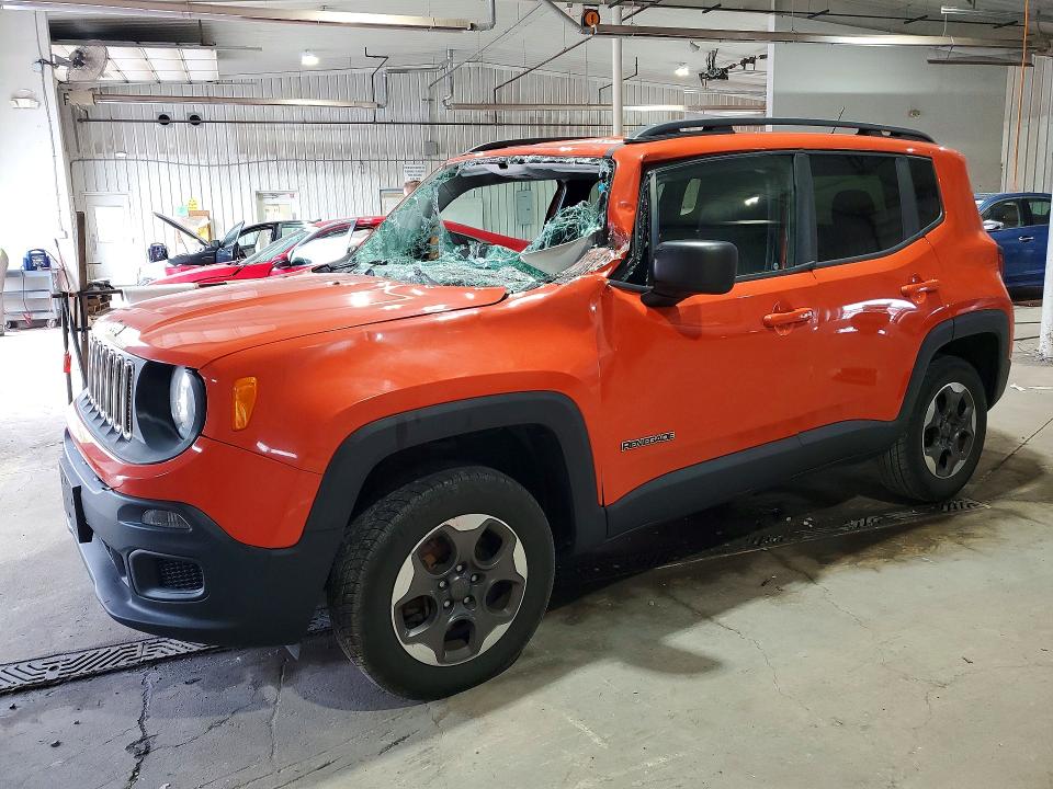 2017 Jeep Renegade VIN ZACCJBAB3HPG19042 COPART salvage auction — SIDE, PA - CERTIFICATE OF SALVAGE, sold $825 on 2026-08-10 (photo 1)