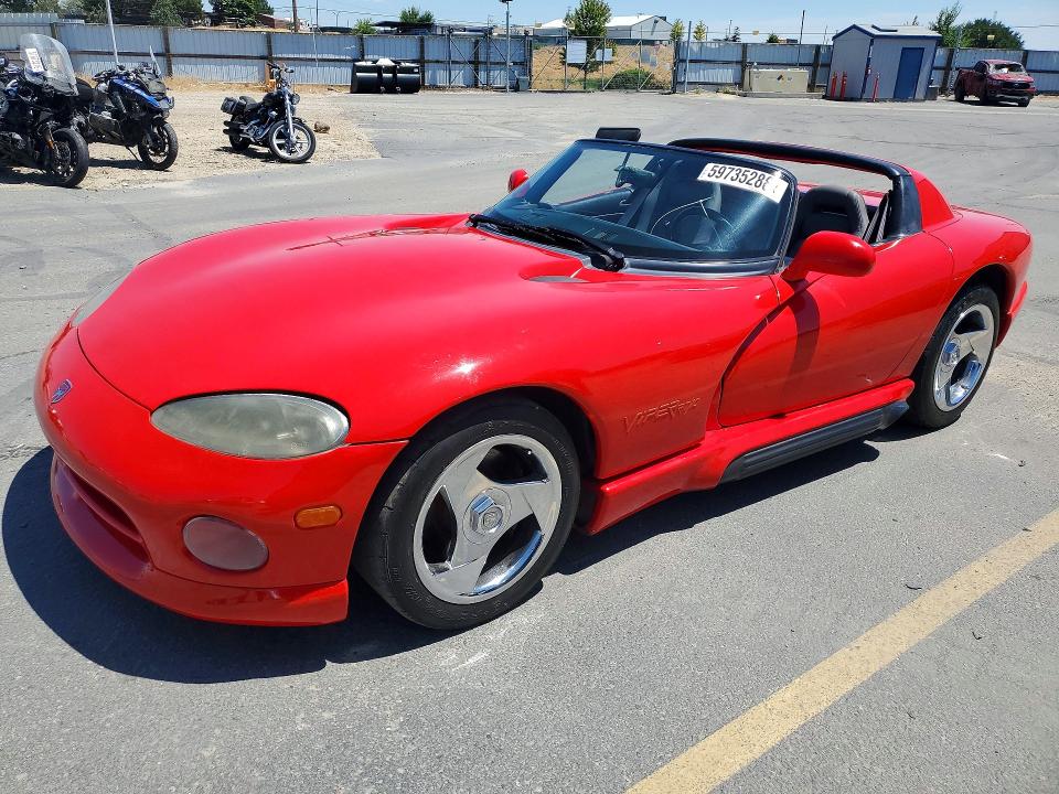 1994 Dodge Viper VIN 1B3BR65E2RV100205 COPART salvage auction — MINOR DENT/SCRATCHES, ID - SALVAGE CERTIFICATE OF TITLE, sold $16,600 on 2026-07-12 (photo 1)