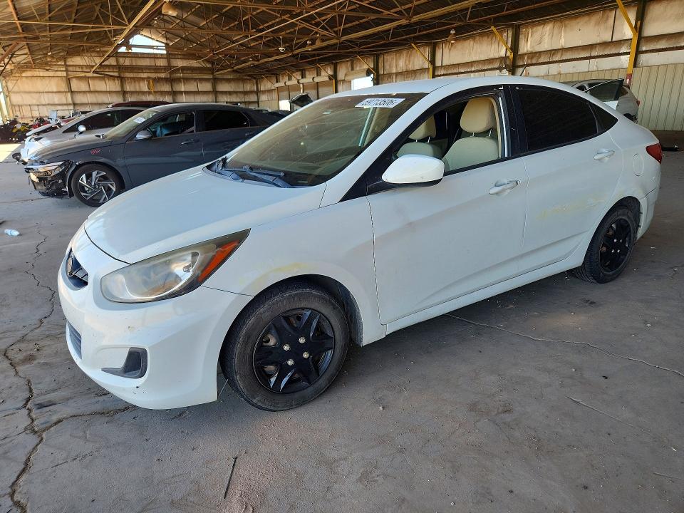2013 Hyundai Accent VIN KMHCT4AE8DU480823 COPART salvage auction — ALL OVER, Az - Cert Of Title - Salvage, sold $175 on 2026-07-13 (photo 1)