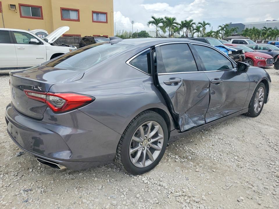 2021 Acura Tlx VIN 19UUB5F32MA008466 COPART salvage auction — SIDE, Fl - Cert Of Title Slvg Rebuildable, sold $7,800 on 2026-08-21 (photo 3)