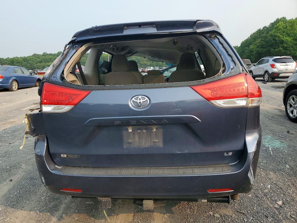 2013 Toyota Sienna VIN 5TDKK3DC9DS404992 COPART salvage auction — ALL OVER, PA - CERTIFICATE OF SALVAGE, sold $575 on 2026-07-23 (photo 6)