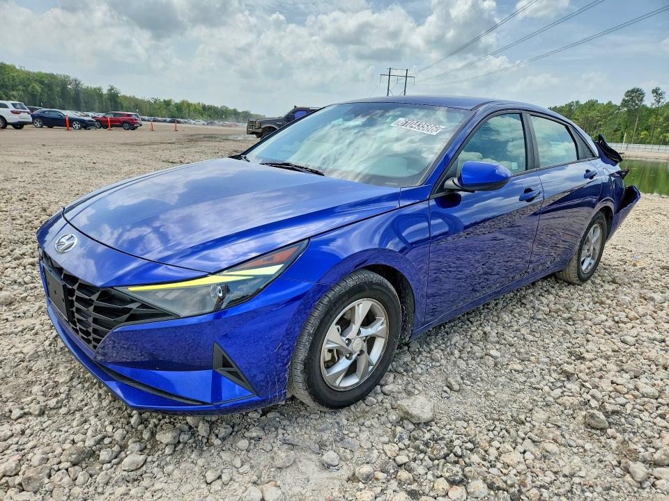 2021 Hyundai Elantra VIN 5NPLL4AGXMH027321 COPART salvage auction — REAR END, La - Cert Of Title-Salvage, sold $100 on 2026-07-28 (photo 1)