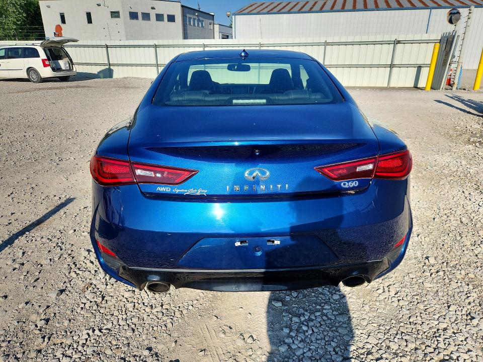 2018 Infiniti Q60 VIN JN1EV7EL4JM390780 COPART salvage auction — MINOR DENT/SCRATCHES, Oh - Certificate Of Title, sold $7,400 on 2026-07-31 (photo 6)