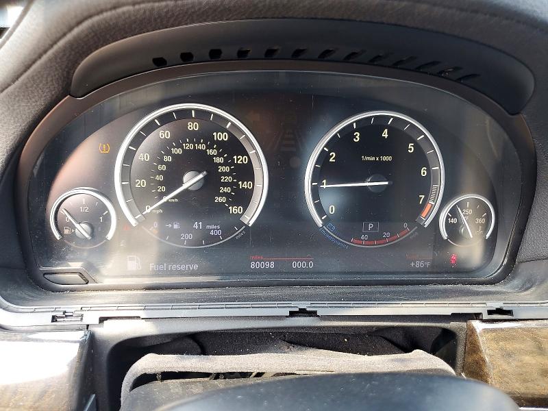 2013 BMW 7er VIN WBAYE4C58DD136987 COPART salvage auction — MINOR DENT/SCRATCHES, Fl - Cert Of Title Slvg Rebuildable, sold $2,950 on 2026-07-24 (photo 9)
